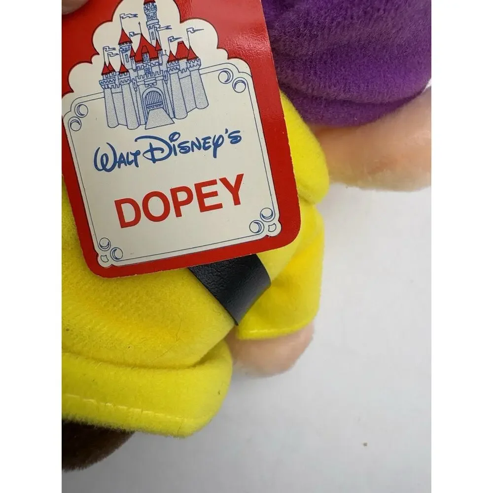 Set of 7 VTG Disneyland Walt Disney World Seven Dwarfs Plush Set 7” All w/ tags